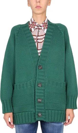 Dsquared2 Long-Sleeved V-Neck Cardigan