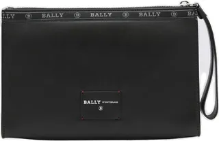 Bally Logo Patch Zipped Pouch