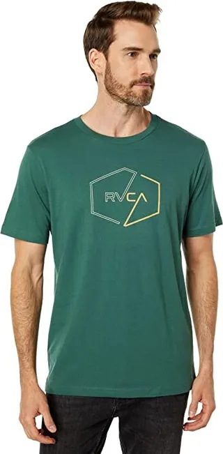RVCA Halfway Short Sleeve Tee (Hunter Green) Men's Clothing