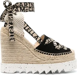 STELLA MCCARTNEY- Gaia Organic Cotton Wedge Espadrilles