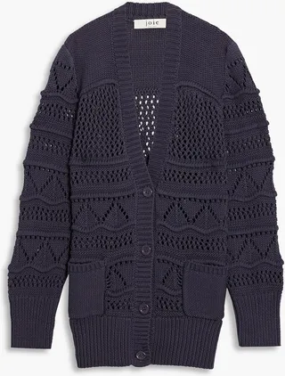 Harbin open-knit cotton-blend cardigan