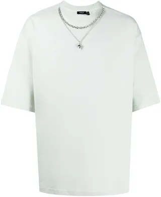 chain-link detail T-shirt