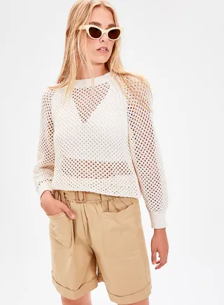 Pocket Detail Roll Hem Shorts