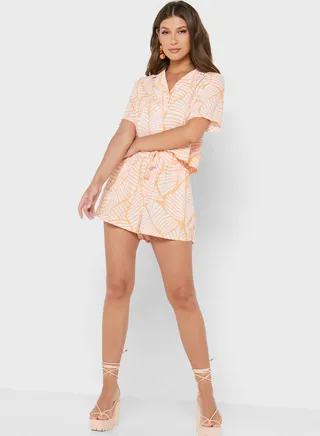 Striped Printed Shorts