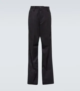 Wide-leg cotton pants