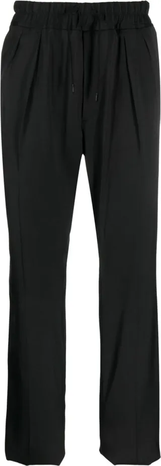 Drawstring Straight-Leg Trousers