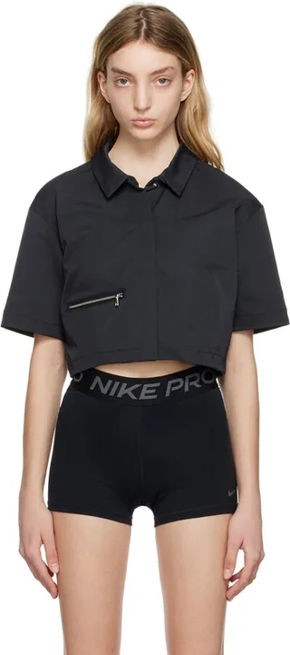 Nike Black Cropped Polo