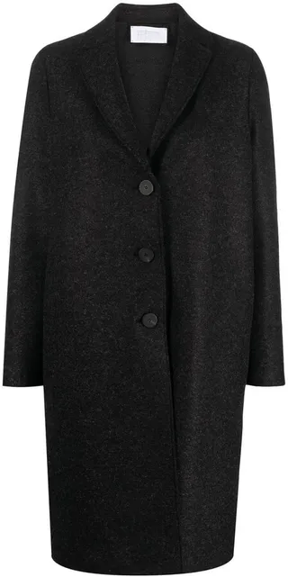Single-Breasted Wool Coat