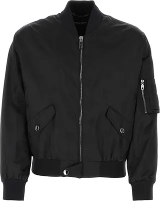 Dolce & Gabbana Zip-Up Logo Detailed Bomber Jacket