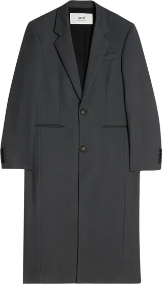 Single-Breasted Wool Coat