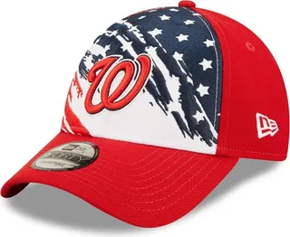 Men's New Era Red Washington Nationals 2022 4Th Of July 9FORTY Snapback Adjustable Hat