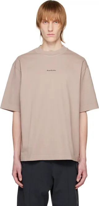 Acne Studios Beige Printed T-Shirt