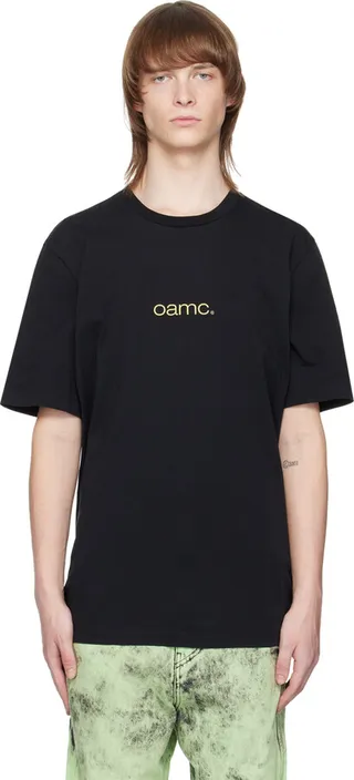 OAMC Black Printed T-Shirt