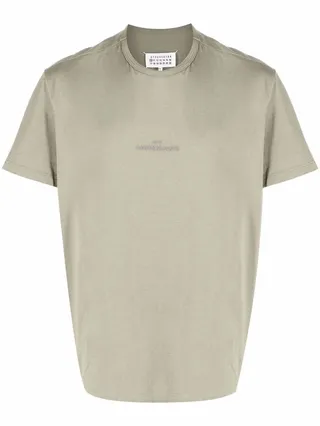 embroidered-logo crewneck T-shirt