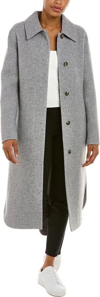 Theory Long Wool & Cashmere-Blend Coat