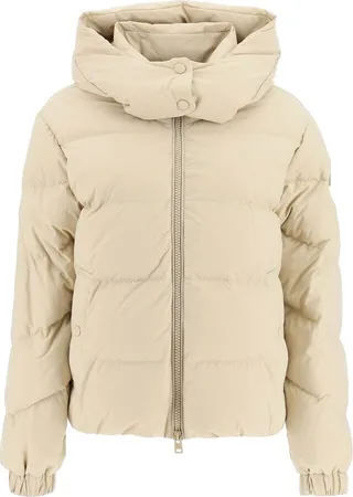 Woolrich Hooded Quilted Zip-Up Down Jacket