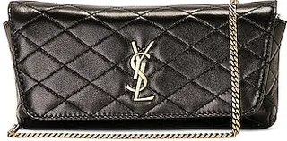 Saint Laurent Gaby Chain Phone Holder Bag in Black