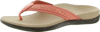 Casandra Womens Leather Flat Thong Sandals