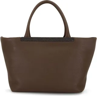 Embossed-Logo Detail Tote Bag