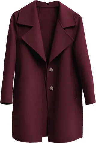 Belle & Bloom - Ex-Boyfriend Wool Blend Oversized Jacket - Aubergine