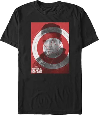 Men's Marvel The Falcon and the Winter Soldier Winter Shield T-Shirt - White - 3X Large
