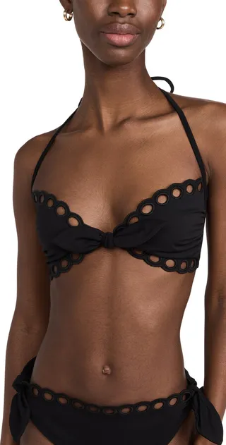 Sea Solid Scallop Bikini Top