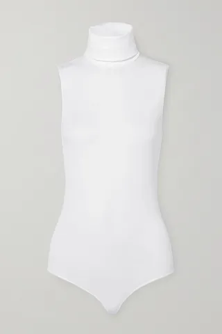 Wolford - Stretch Modal-blend Turtleneck Thong Bodysuit - White