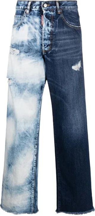 Distressed-Effect Denim Jeans