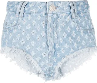 Blue Eneida Denim Mini Shorts