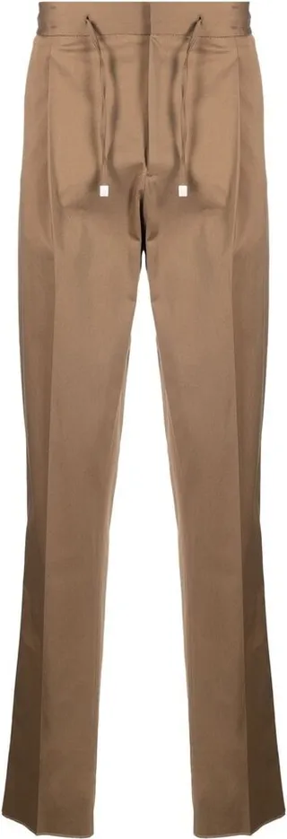 Pleated Drawstring-Waist Trousers