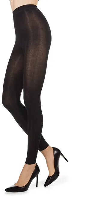 MeMoi Women's Bamboo Blend Flat Knit Footless Tights