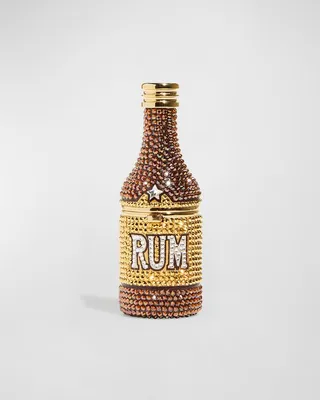 Rum Bottle Crystal Pillbox