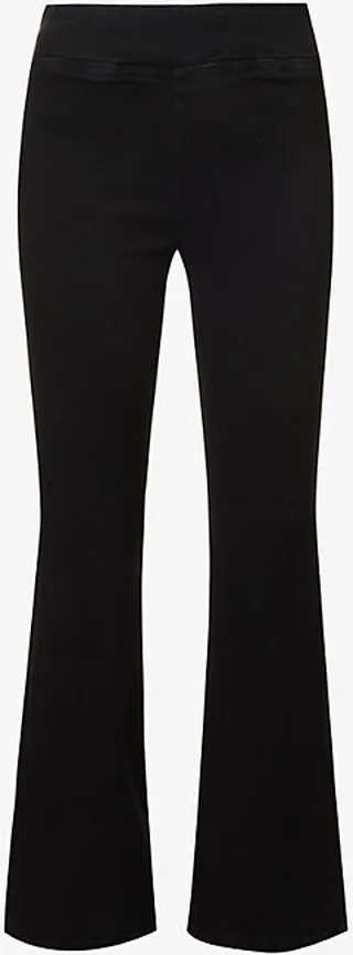 Womens Sheen Noir Le Crop Mini Boot Boot-cut Mid-rise Stretch-denim Jeans