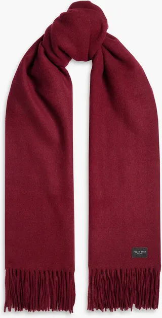 Addison fringed wool scarf
