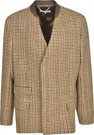 Houndstooth Check Jacket