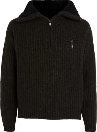 Giorgio Armani Wool Half-Zip Sweater
