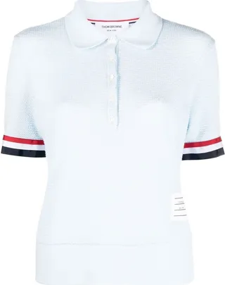 RWB-stripe cotton polo shirt
