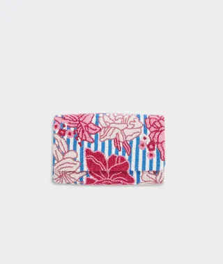 Kentucky Derby Roses & Posies Beaded Clutch