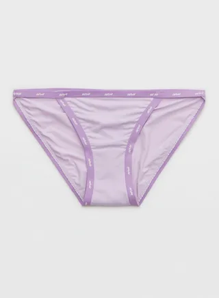 Logo High Leg Bikini Bottom
