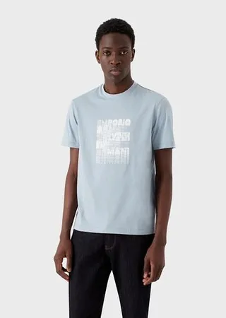 Pima jersey T-shirt with 80s-effect logo print