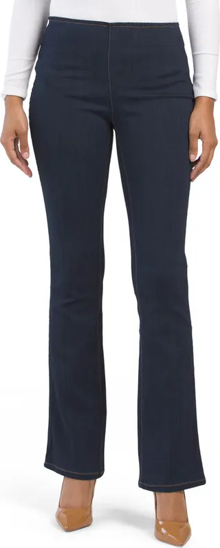 Clarice High Rise Slim Bootcut Pull On Jeans