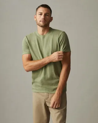 Premium Slub Crew Tee - Pale Sage