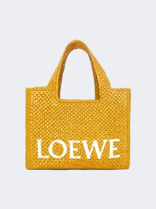 X Paula's Ibiza Small Logo Tote Bag Ochre