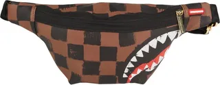 Sharks In Paris Painted Crossbody Bum Bag Brown