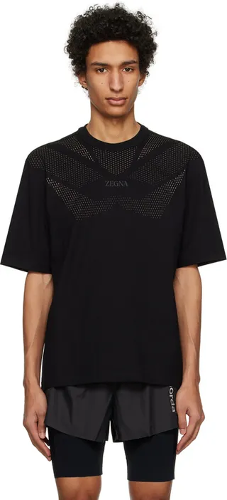 ZEGNA Black Printed T-Shirt