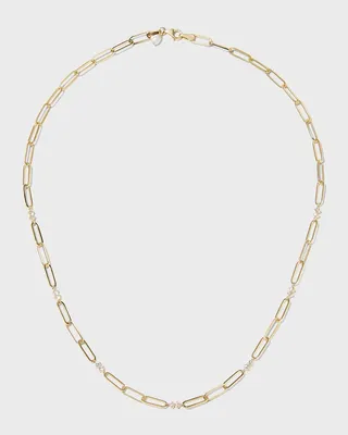 Large Link Diamond Necklace