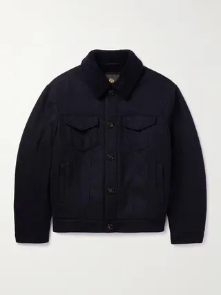 Heiden Shearling-Trimmed Cashmere-Blend Jacket