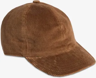 Velvet cord baseball cap