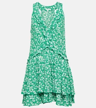Mae floral ruffle-trimmed minidress