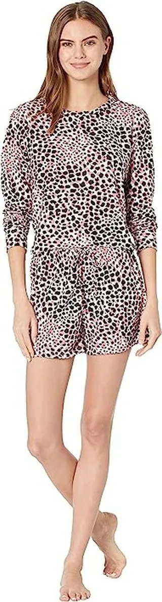 Catherine Malandrino Pullover Short Lounge Set (Caviar Black) Women's Pajama Sets